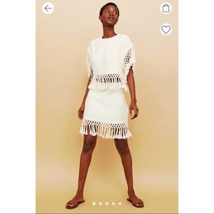 H&M festival style / bohemian fringe tassel top